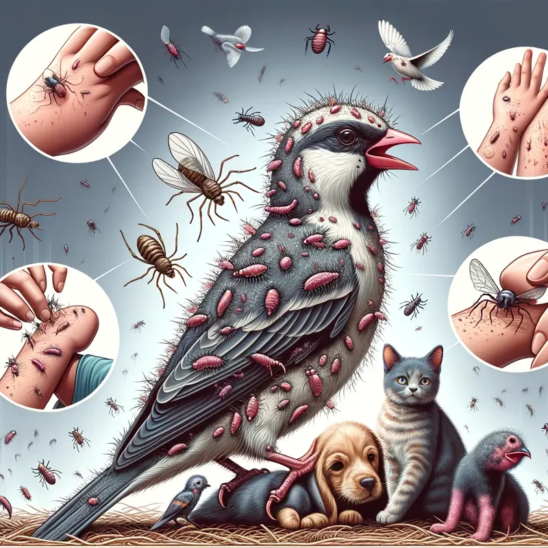 Un autre problème causé par les oiseaux est la propagation de parasites