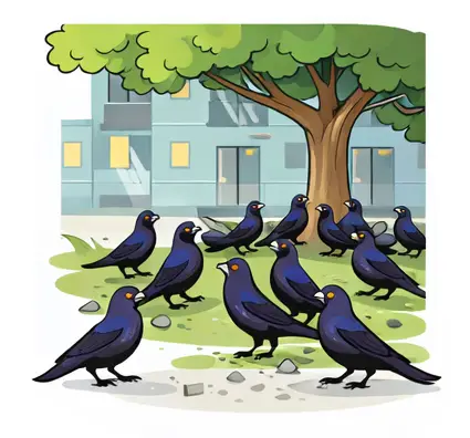 Présence récurrente sous de grands arbres près d’immeubles Présence récurrente sous de grands arbres près d’immeubles